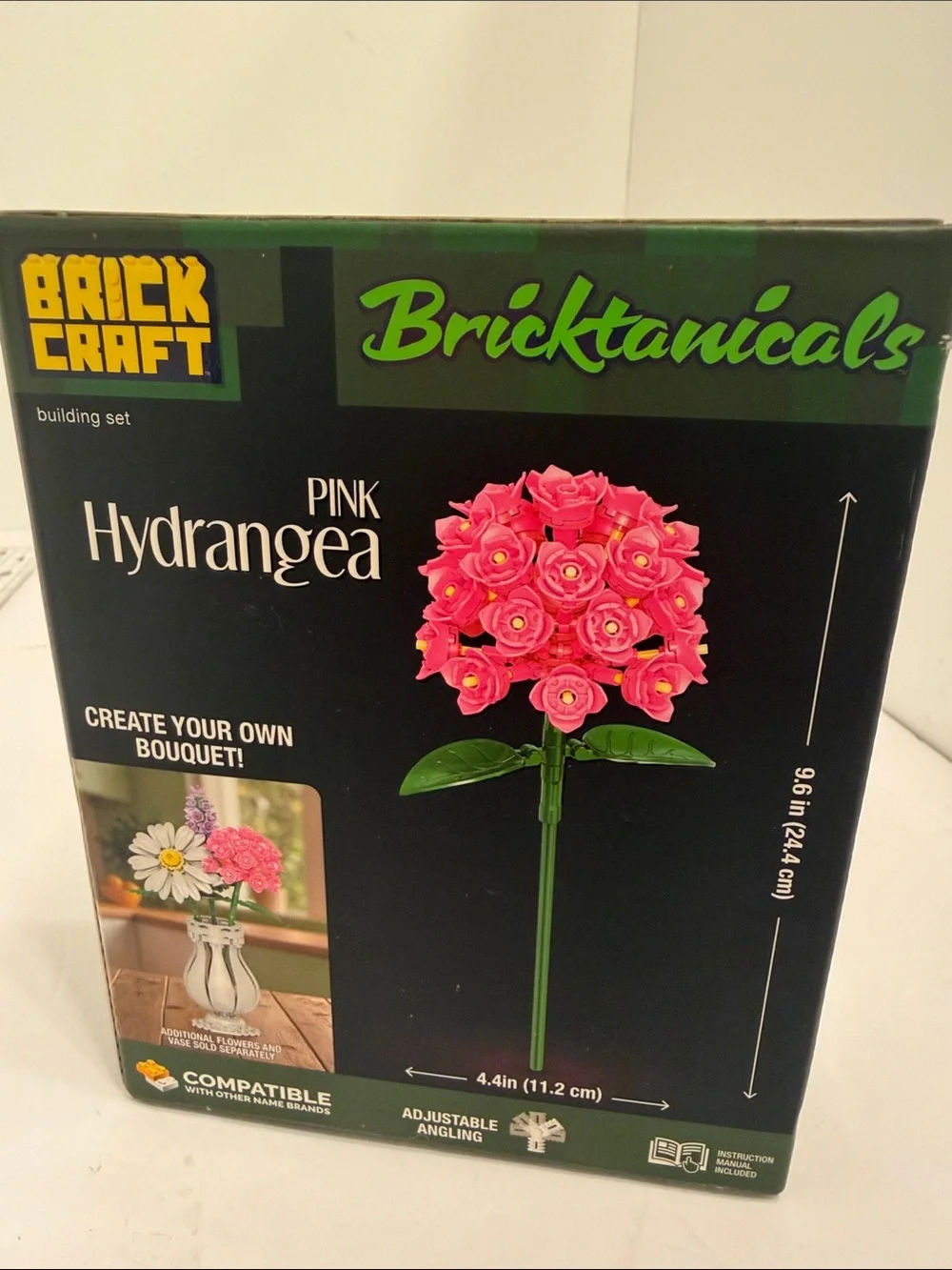 Brick Craft Bricktanicals Pink Hydrangea Faux Floral Building Set